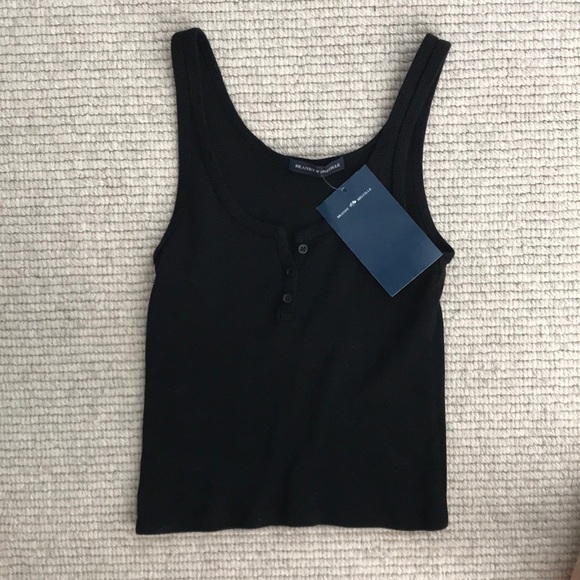 Brandy Melville Tops - Brandy Melville black Tank Top, NEW WITH TAGS!
